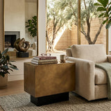 Modern European furniture - Rectangular Brass Side Table - www.oroa.com