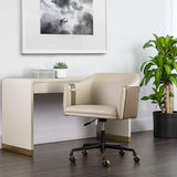 Modern European furniture - Two-Toned Leather Office Chair - www.oroa.com