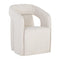 Modern European furniture - Fabric Upholstered Wheel Dining Armchair - www.oroa.com