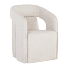 Modern European furniture - Fabric Upholstered Wheel Dining Armchair - www.oroa.com