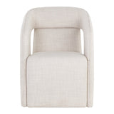 Modern European furniture - Fabric Upholstered Wheel Dining Armchair - www.oroa.com