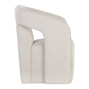   Fabric Upholstered Wheel Dining Armchair | Oroa.com