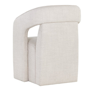  Fabric Upholstered Wheel Dining Armchair | Oroa.com