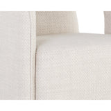 Modern European furniture - Fabric Upholstered Wheel Dining Armchair - www.oroa.com