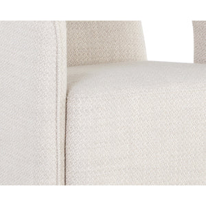   Fabric Upholstered Wheel Dining Armchair | Oroa.com