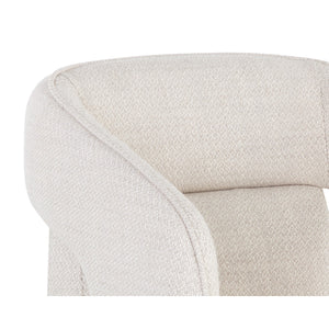   Fabric Upholstered Wheel Dining Armchair | Oroa.com