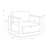 Modern European furniture - Aluminum Framed Outdoor Lounge Armchair - www.oroa.com