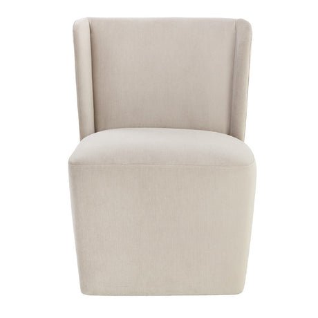 Modern European furniture - Upholstered Wheel Dining Chair - www.oroa.com