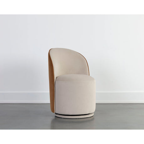 Modern European furniture - Fabric Swivel Dining Chair - www.oroa.com