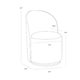 Modern European furniture - Fabric Swivel Dining Chair - www.oroa.com