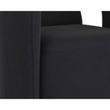 Modern European furniture - Fabric Upholstered Wheel Dining Armchair - www.oroa.com