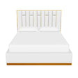 Modern European furniture - Channeled Cream King Bed - www.oroa.com