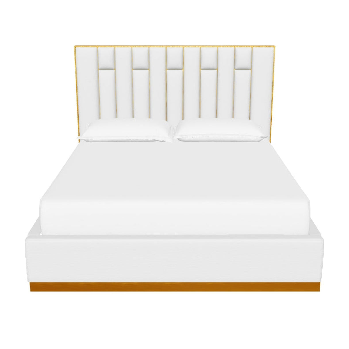   Channeled Cream King Bed | Oroa.com