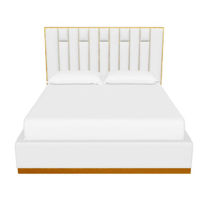   Channeled Cream King Bed | Oroa.com