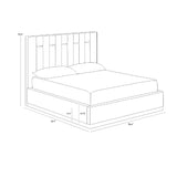 Modern European furniture - Channeled Cream King Bed - www.oroa.com