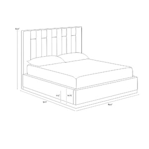   Channeled Cream King Bed | Oroa.com