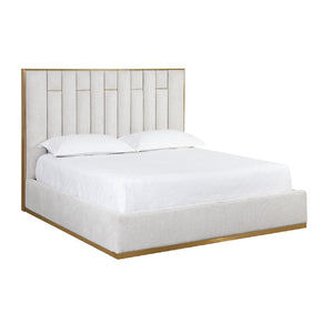   Channeled Cream King Bed | Oroa.com