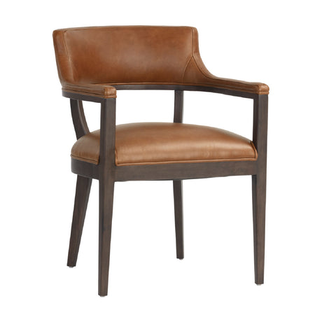 Oak Framed Leather Dining Chair by Splendido Brylea, alternate view 2