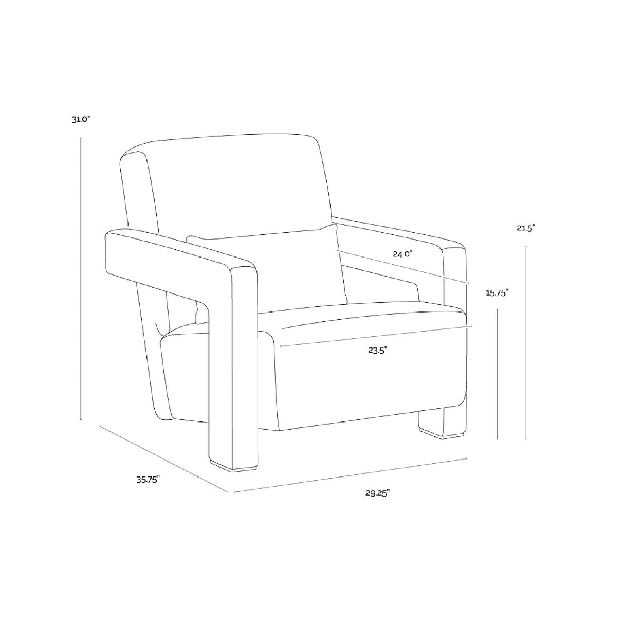   Modern Fabric Lounge Chair | Oroa.com