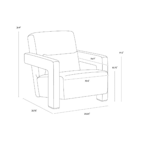 Modern European furniture - Modern Fabric Lounge Chair - www.oroa.com