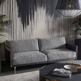 Modern European furniture - Black Leather Framed Sofa - www.oroa.com
