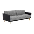 Modern European furniture - Black Leather Framed Sofa - www.oroa.com