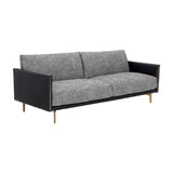 Modern European furniture - Black Leather Framed Sofa - www.oroa.com