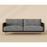 Modern European furniture - Black Leather Framed Sofa - www.oroa.com