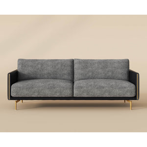   Black Leather Framed Sofa | Oroa.com