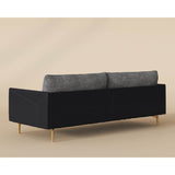 Modern European furniture - Black Leather Framed Sofa - www.oroa.com