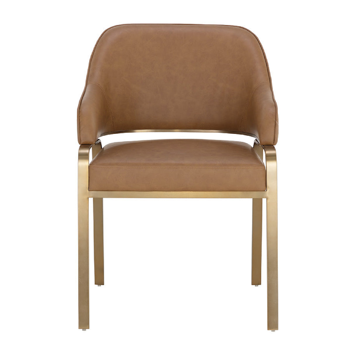   Curved-Back Leather Dining Armchair | Oroa.com