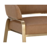 Modern European furniture - Curved-Back Leather Dining Armchair - www.oroa.com