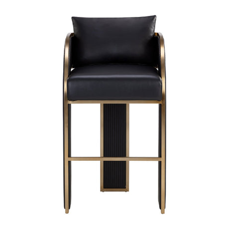 Modern European furniture - 3-Legged Leather Bar Stool - www.oroa.com