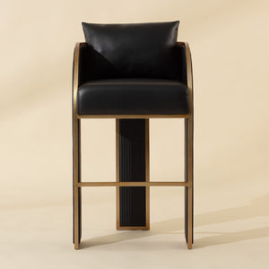   3-Legged Leather Bar Stool | Oroa.com