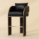Modern European furniture - 3-Legged Leather Bar Stool - www.oroa.com