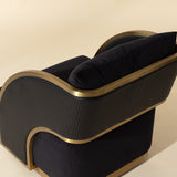 Modern European furniture - Black Leather Swivel Lounge Chair - www.oroa.com