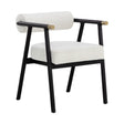 White Boucle Dining Armchair by Splendido Sova Dining Chair, alternate view 2
