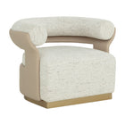 Modern European furniture - Curved-Back Swivel Lounge Chair - www.oroa.com