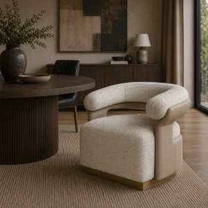   Curved-Back Swivel Lounge Chair | Oroa.com