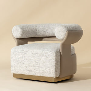   Curved-Back Swivel Lounge Chair | Oroa.com