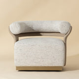 Modern European furniture - Curved-Back Swivel Lounge Chair - www.oroa.com