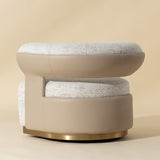 Modern European furniture - Curved-Back Swivel Lounge Chair - www.oroa.com