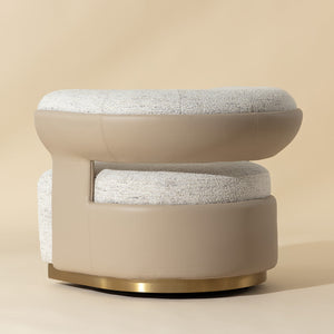   Curved-Back Swivel Lounge Chair | Oroa.com