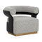 Modern European furniture - Curved-Back Swivel Lounge Chair - www.oroa.com