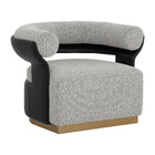 Modern European furniture - Curved-Back Swivel Lounge Chair - www.oroa.com