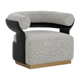 Modern European furniture - Curved-Back Swivel Lounge Chair - www.oroa.com