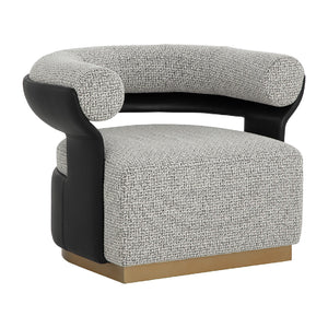   Curved-Back Swivel Lounge Chair | Oroa.com