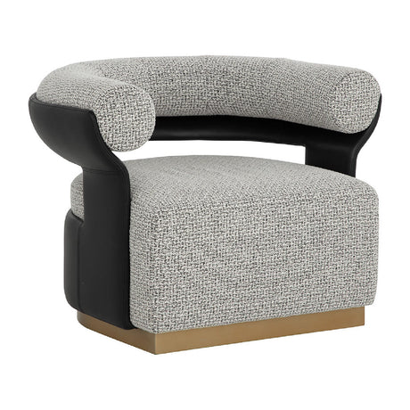 Modern European furniture - Curved-Back Swivel Lounge Chair - www.oroa.com