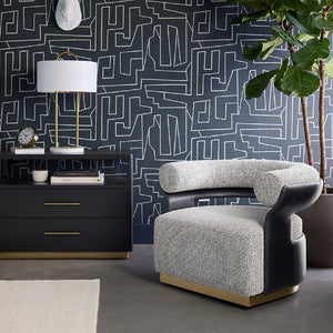   Curved-Back Swivel Lounge Chair | Oroa.com
