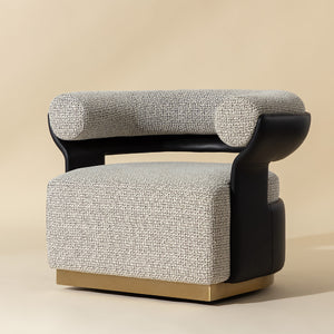   Curved-Back Swivel Lounge Chair | Oroa.com